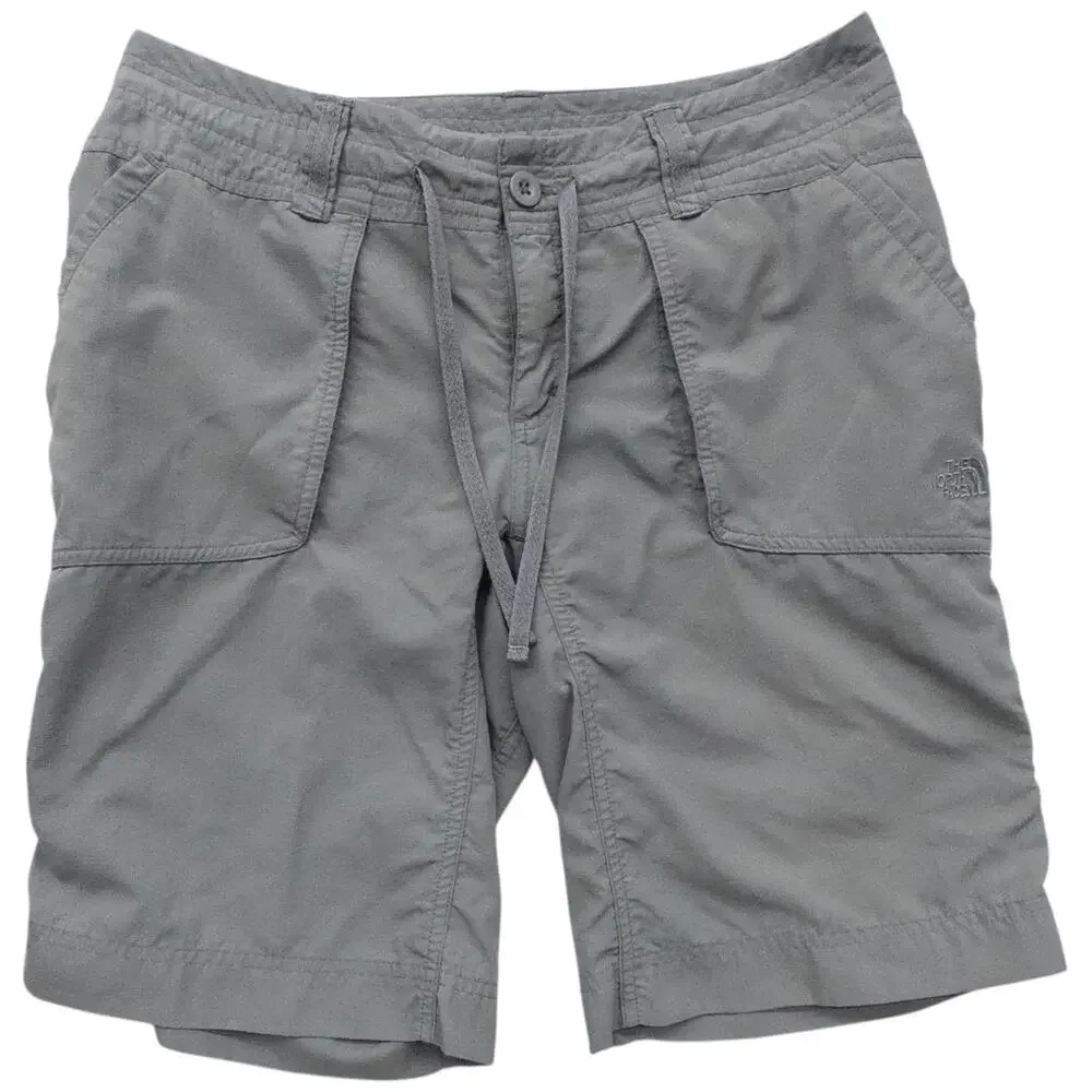The North Face Nylon Ripstop Shorts Women's Size 6 Gray Hiking Trail Outdoor - Picture 1 of 5